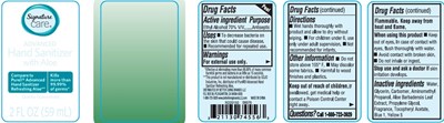 Image Of Label (Signature Care Advanced Hand Sanitizer With Aloe 59 mL)